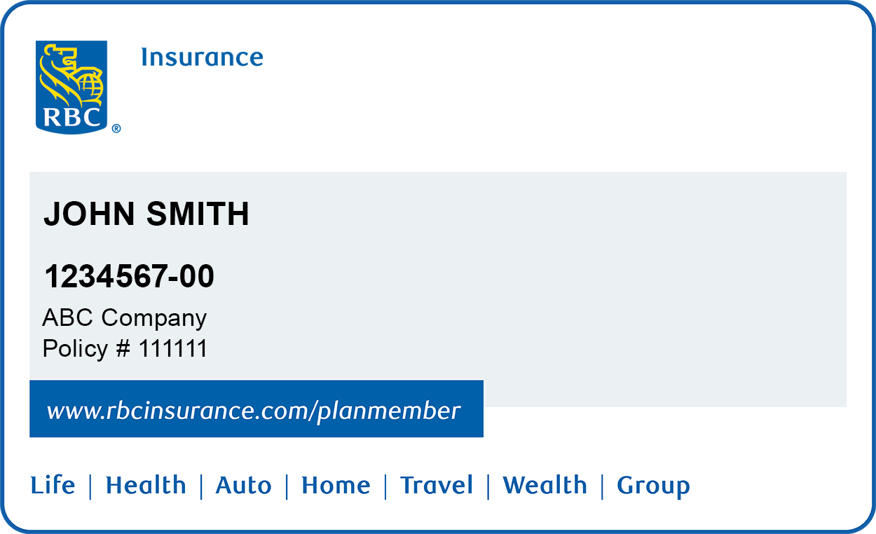 Sample ID Card showing name, id number, company, and policy number.