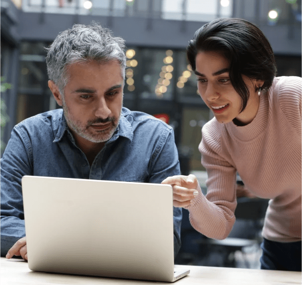 Business owners discussing business insurance