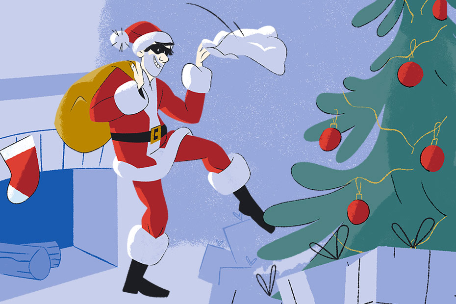 Cartoon illustration of Santa Clause