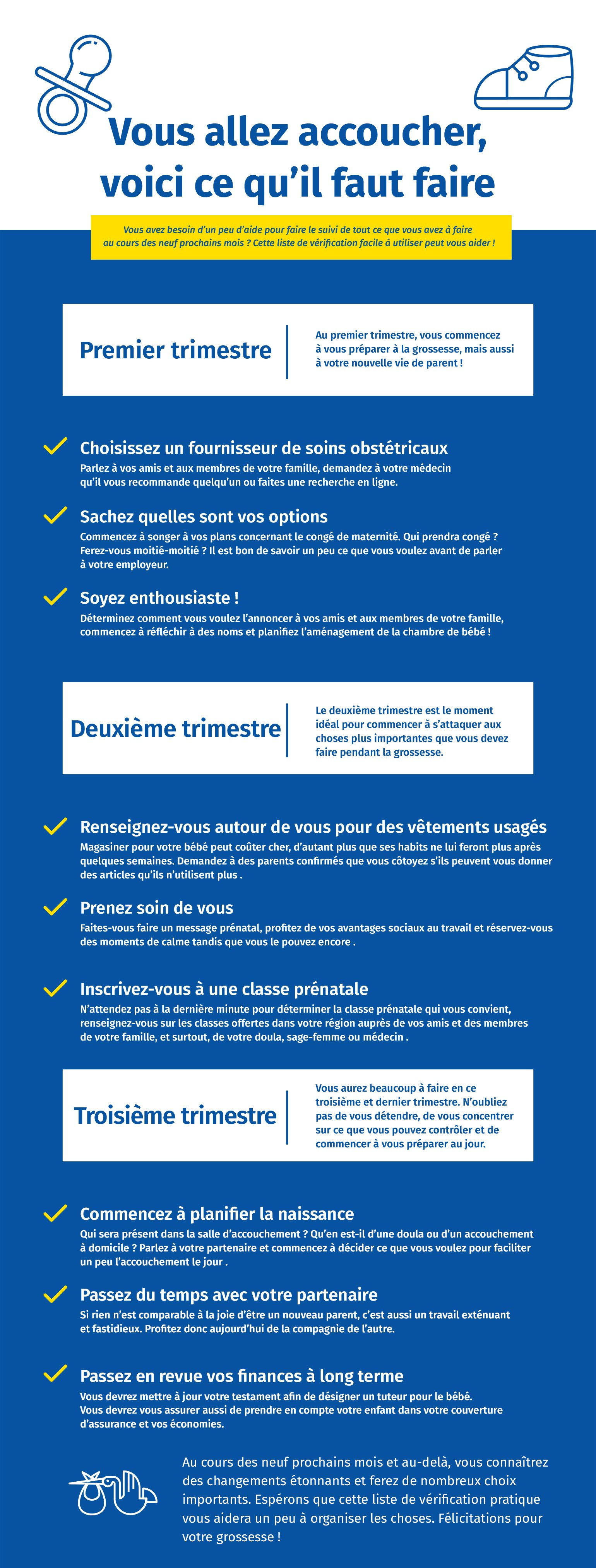 Infographie - Vous allez accoucher, voici ce qu'il faut faire