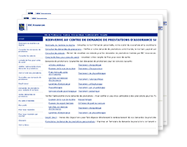 Pile d'exemples de captures d'écran montrant la page d'aperçu en ligne