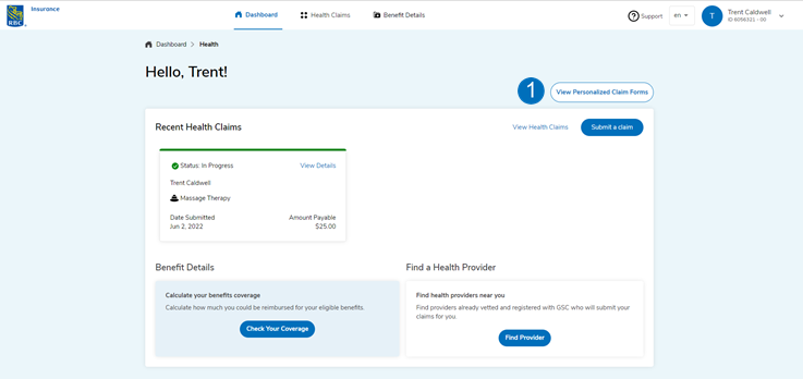 Personalized Claims Forms